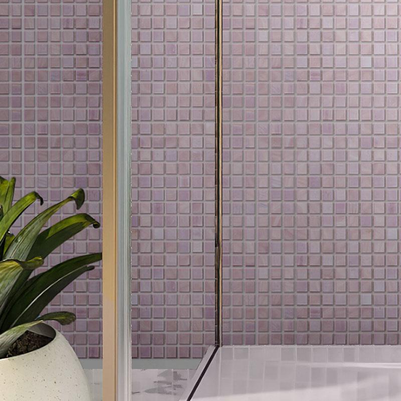 Dusty Lavender Squares Glass Pool Tile | Tile Club
