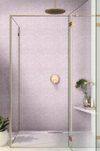 Dusty Lavender Squares Glass Pool Tile Shower Backsplash