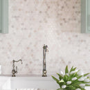 White Marble Large Penny Round Tile Polished Kitchen wall tile