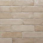 Larkin Beige Gloss Ceramic Subway Tile 2"x8" | Tile Club
