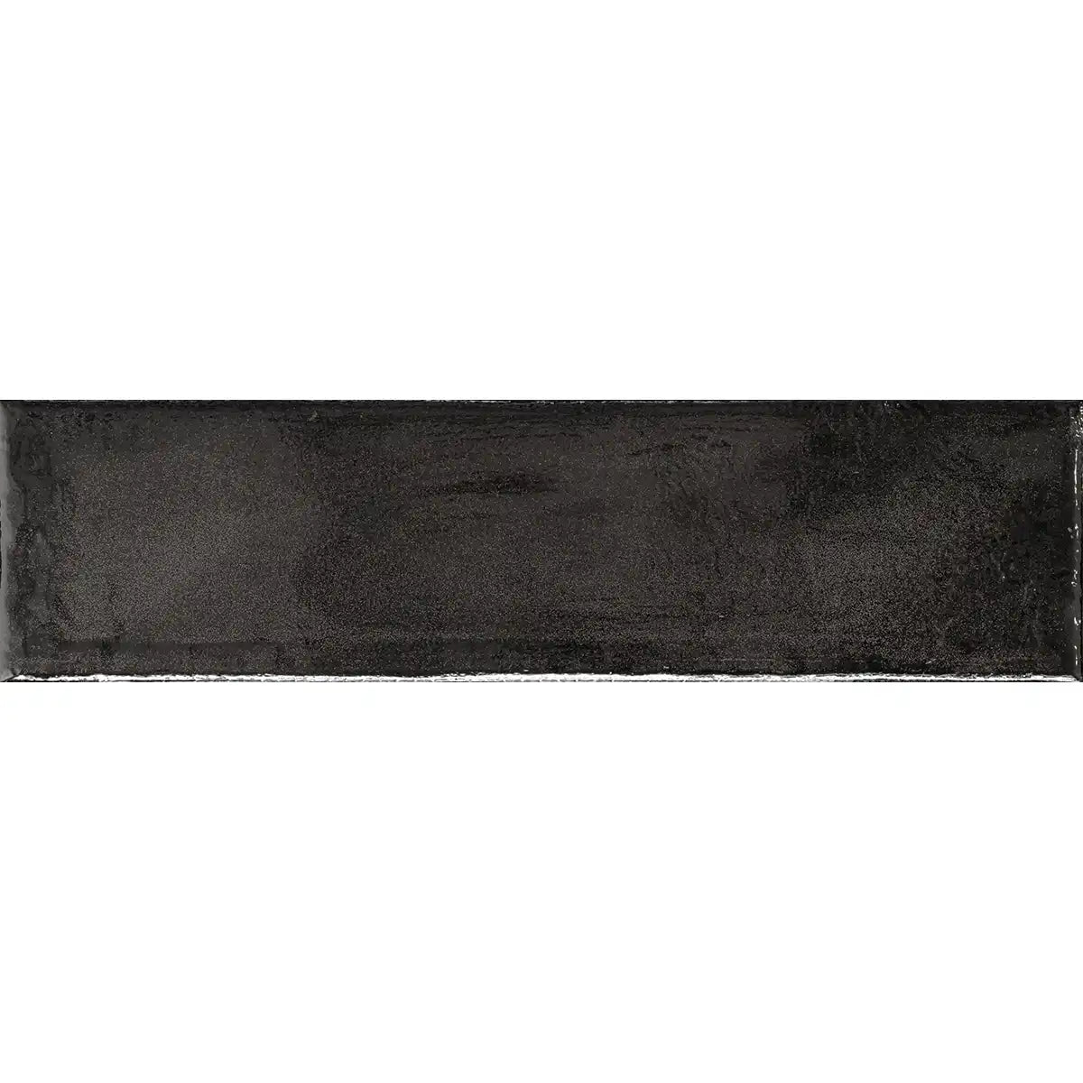 Larkin Black Gloss Ceramic Subway Tile 2"x8" | Tile Club