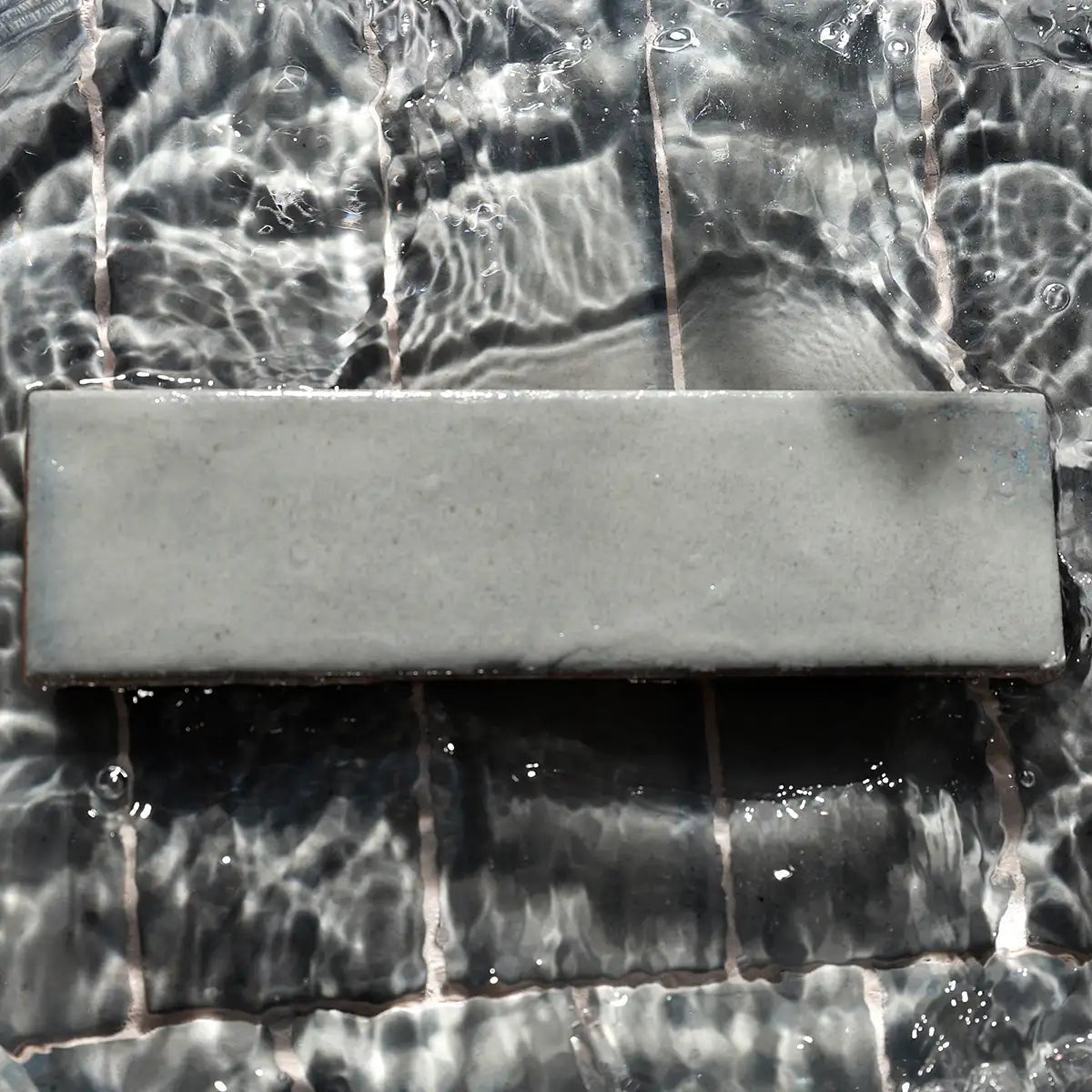 Larkin Blue Gloss Ceramic Subway Tile 2"x8" | Tile Club
