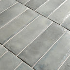 Larkin Blue Gloss Ceramic Subway Tile 2"x8" | Tile Club