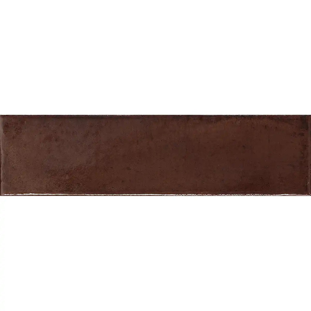 Larkin Brown Gloss Ceramic Subway Tile 2"x8" | Tile Club