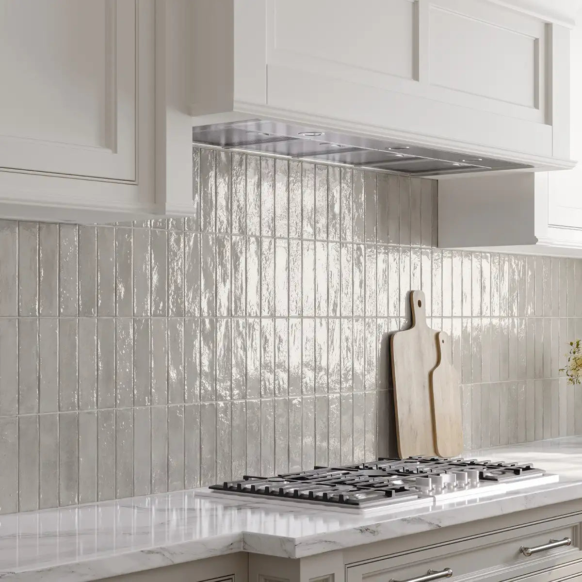 Larkin Shell Gloss Ceramic Subway Tile 2"x8" | Tile Club