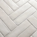 Larkin White Gloss Ceramic Subway Tile 2"x8" | Tile Club