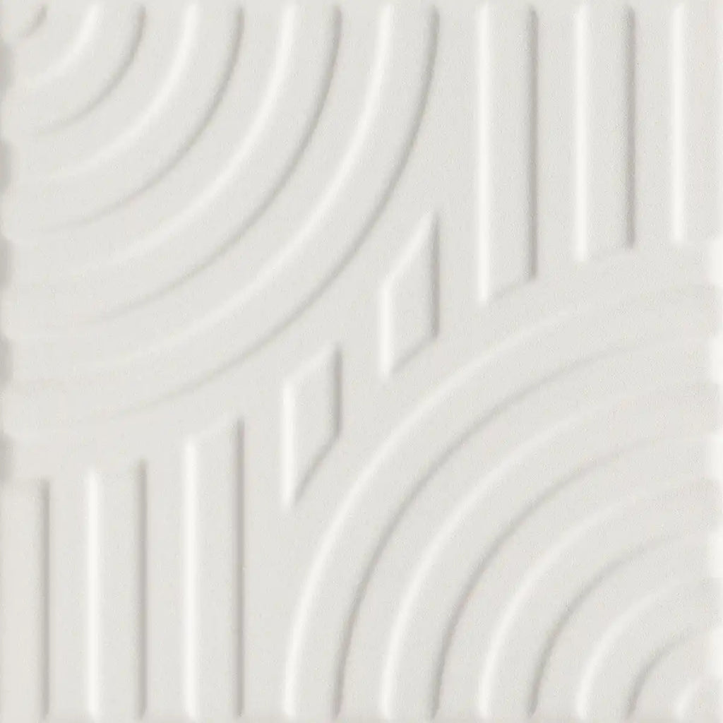Paxton Arch Off White Matte Ceramic Tile 6"x6" | Tile Club