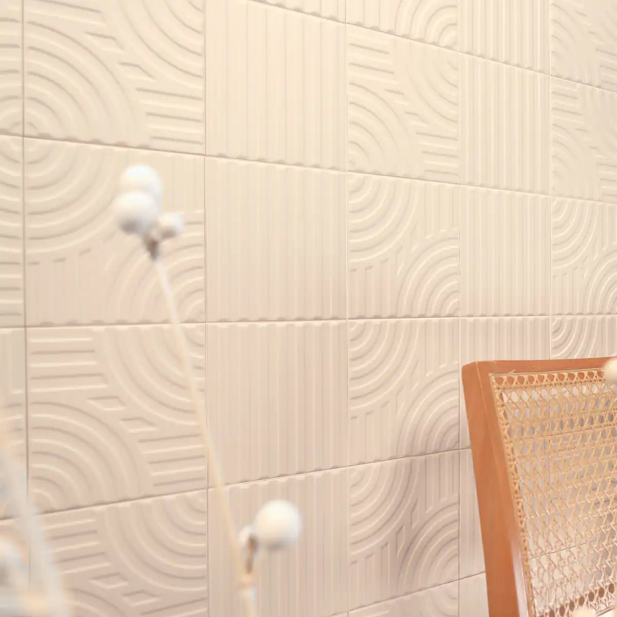 Paxton Arch Marfim Matte Ceramic Tile 6"x6" | Tile Club