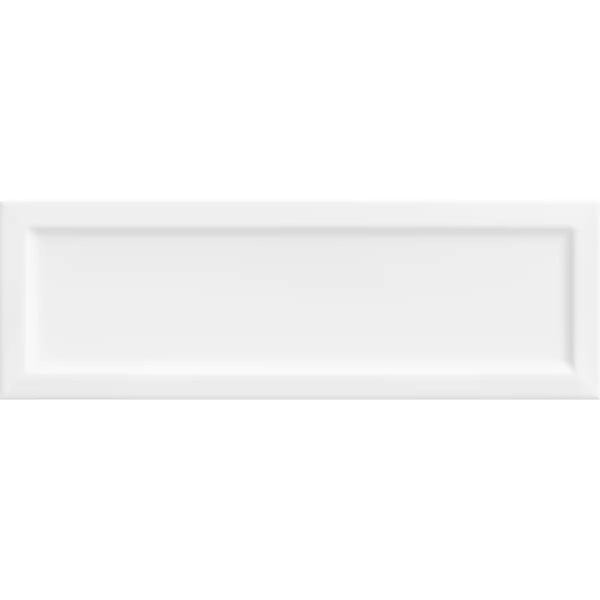 Belmore Bianco Glossy Beveled Ceramic Subway Tile 4" x 12" | Tile Club