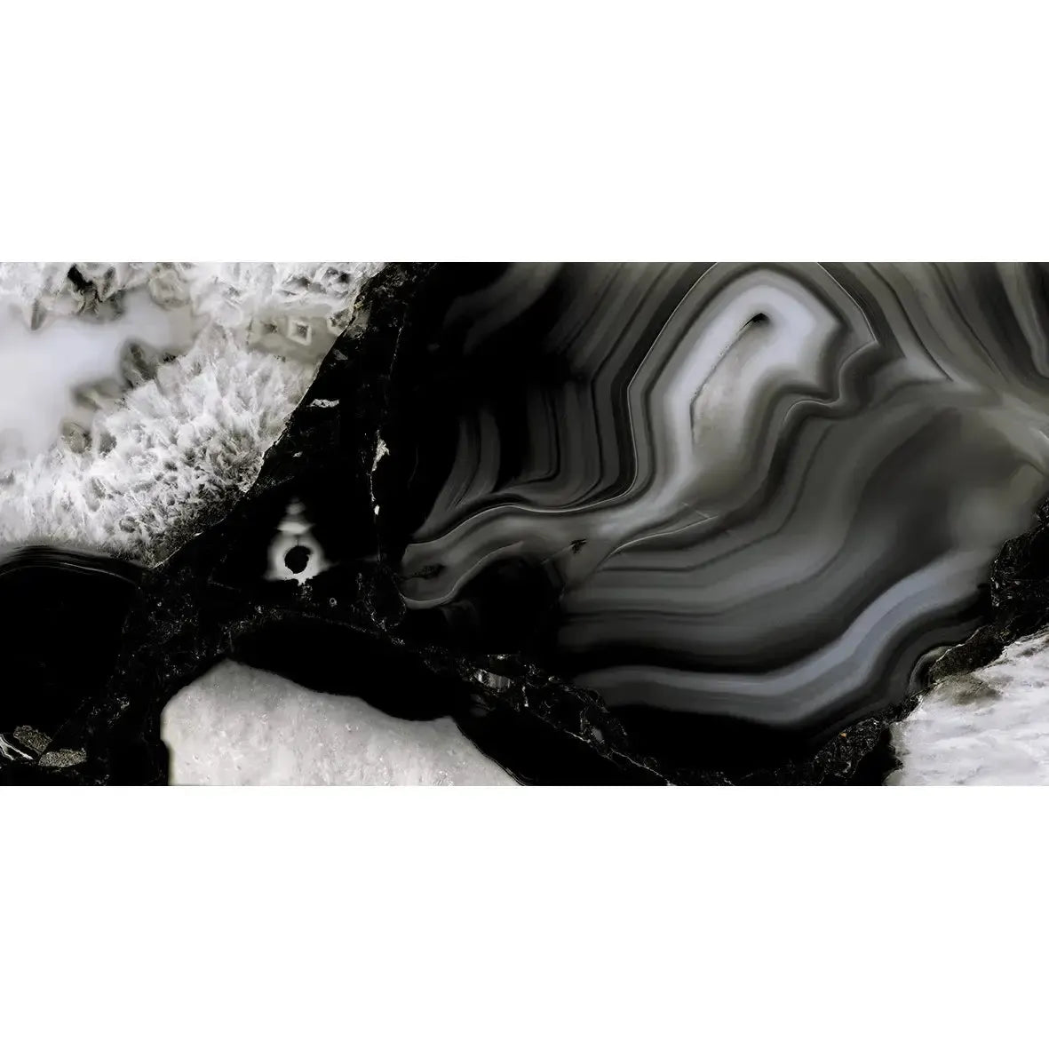 Geode Tile Emporio Agate Geode Black 24x48 Porcelain Large-Format Tile | Bold ...