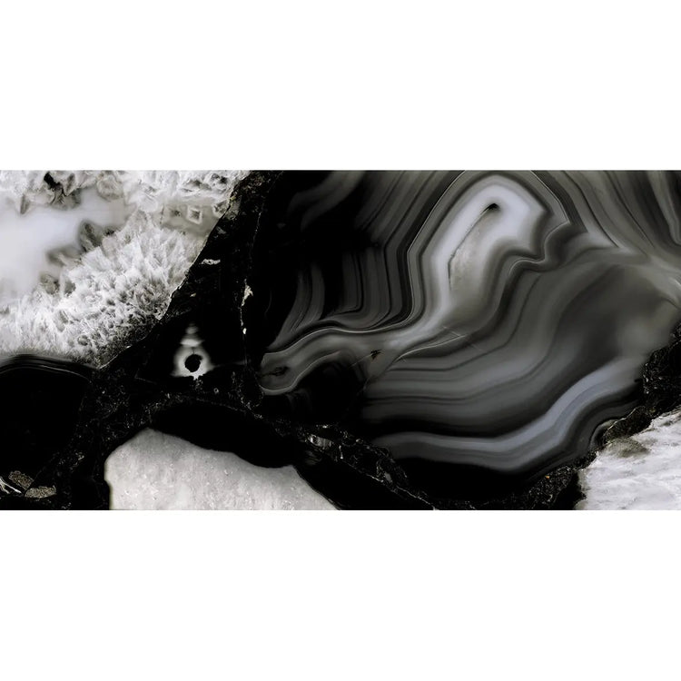 Emporio Agate Geode Black 24x48 Porcelain Large-Format Tile | Tile Club