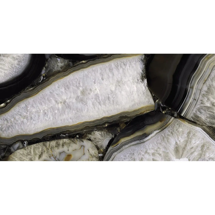 Emporio Agate Geode Black 24x48 Porcelain Large-Format Tile | Tile Club