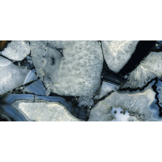 Emporio Agate Geode Blue 24x48 Porcelain Large-Format Tile | Tile Club
