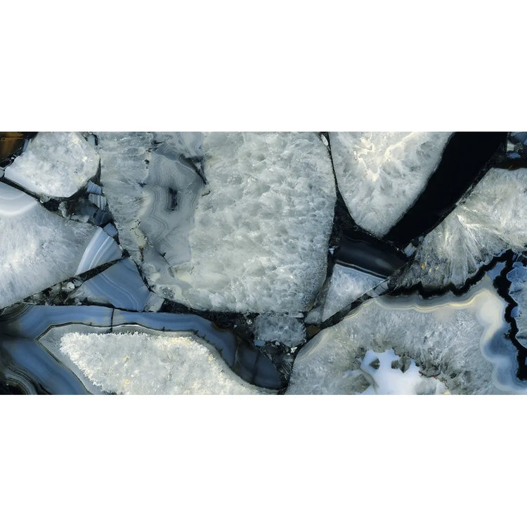 Emporio Agate Geode Blue 24x48 Porcelain Tile Sample