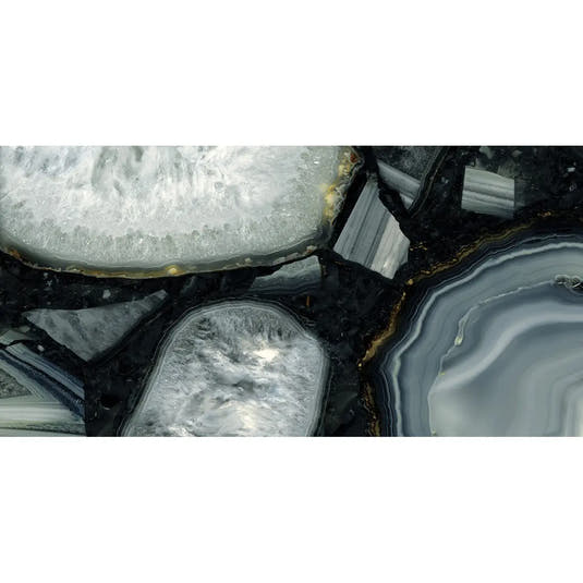 Emporio Agate Geode Blue 24x48 Porcelain Large-Format Tile | Tile Club