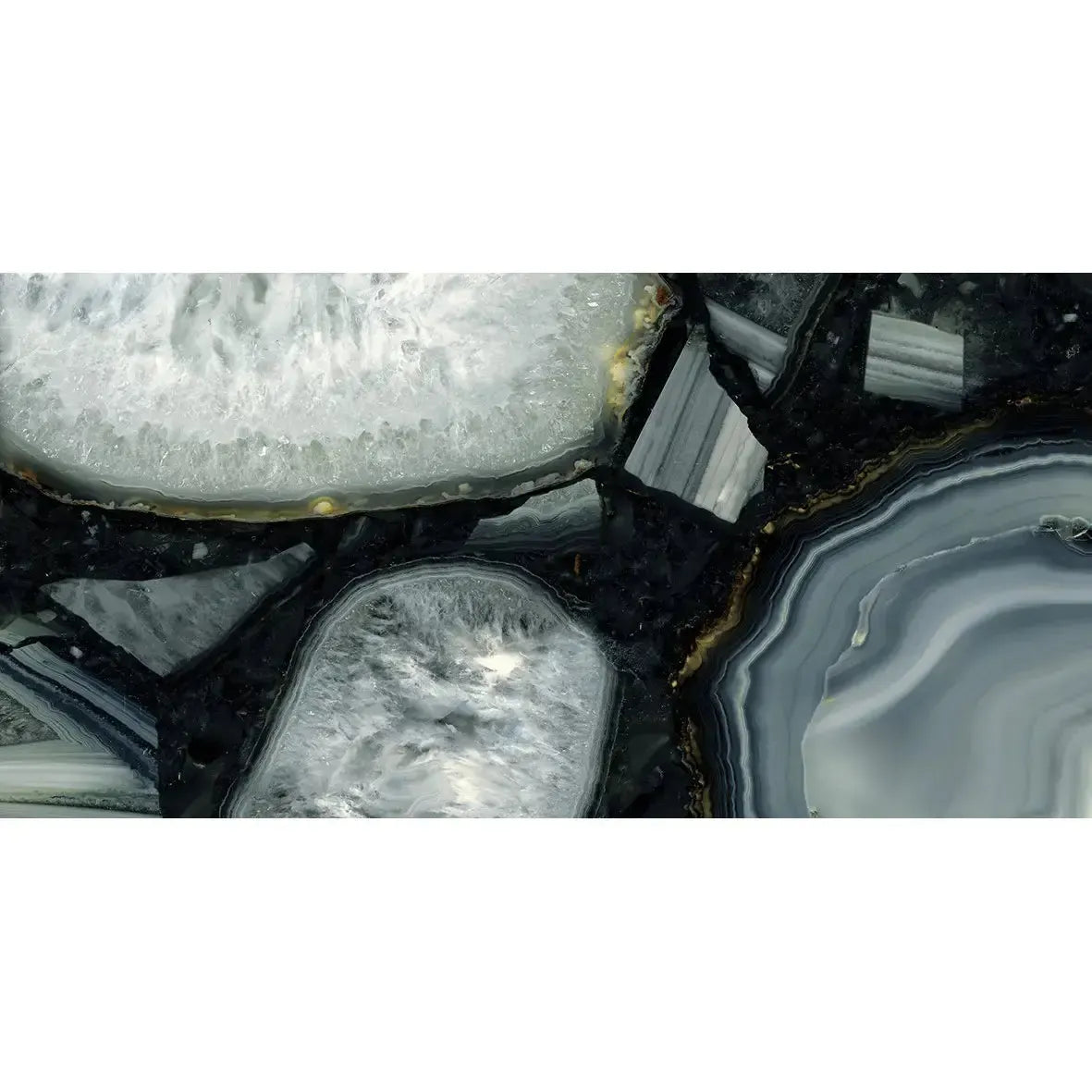 Emporio Agate Geode Blue 24x48 Porcelain Large-Format Tile | Tile Club