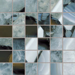 Emporio Agate Geode Blue 2x2 Porcelain Mosaic Sample