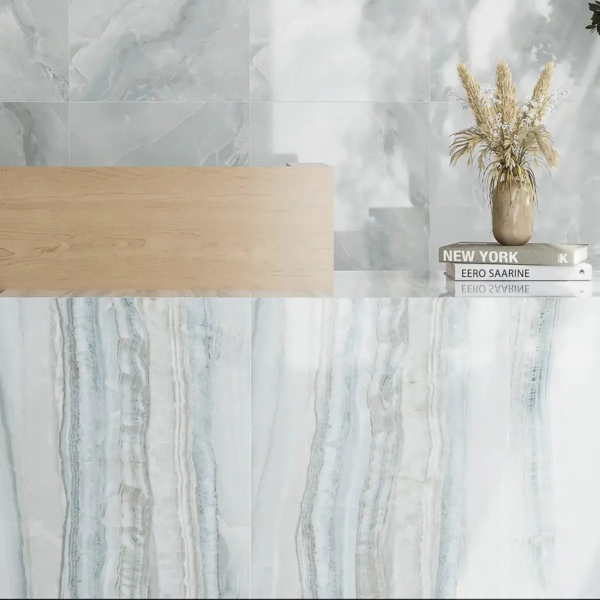 Emporio Azul Crystal-Look Porcelain Tile Veined 24x48 | Tile Club