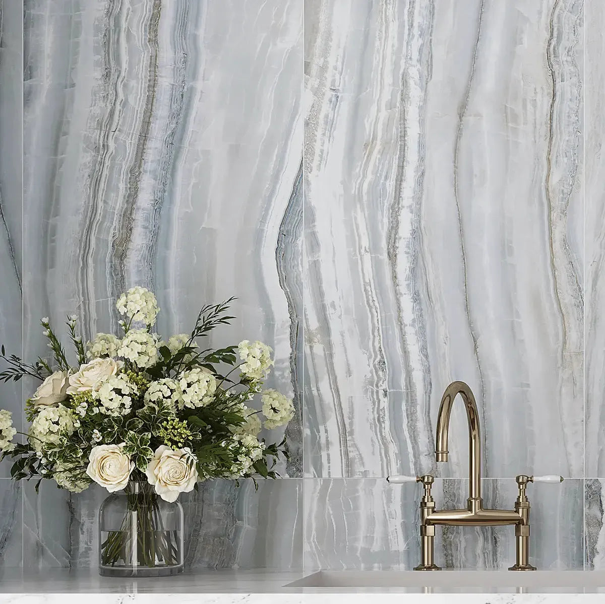 Emporio Azul Crystal-Look Porcelain Tile Veined 24x48 | Tile Club