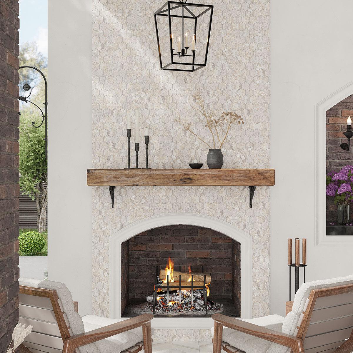 Emporio Baroque White Hex Porcelain Tile Floors and Walls – Tile Club