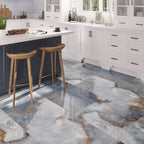 Emporio Blue Onyx Large-Format Porcelain Tile 24x48 | Tile Club