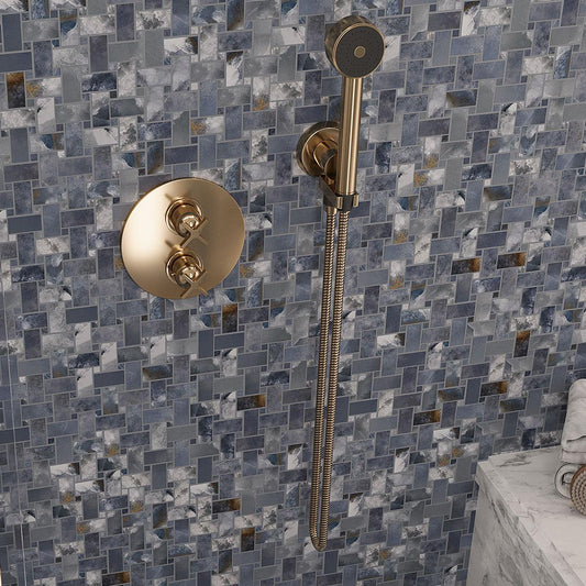 Emporio Blue Onyx Mosaic Shower wall and floor