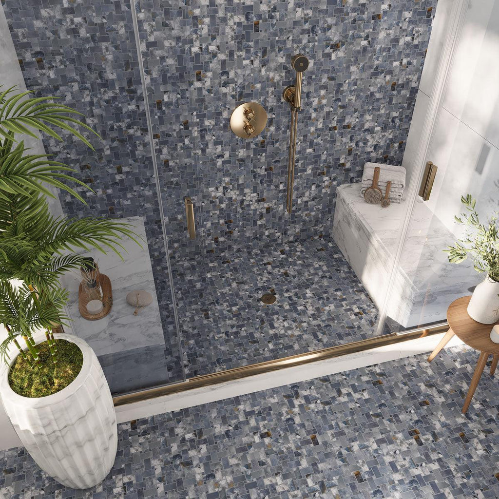 Emporio Blue Onyx Porcelain Mosaic Tile | Tile Club
