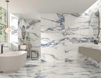 Emporio Calacatta Blue Large-Format Porcelain Tile 24x48 | Tile Club