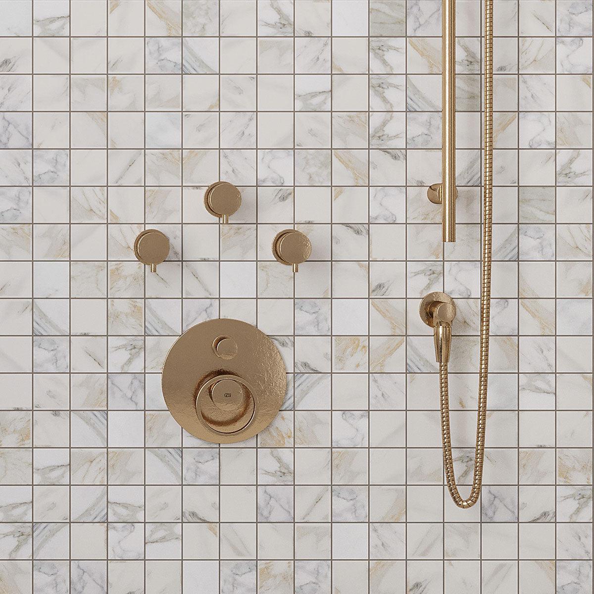 Emporio Calacatta Gold Mosaic porcelain tiles