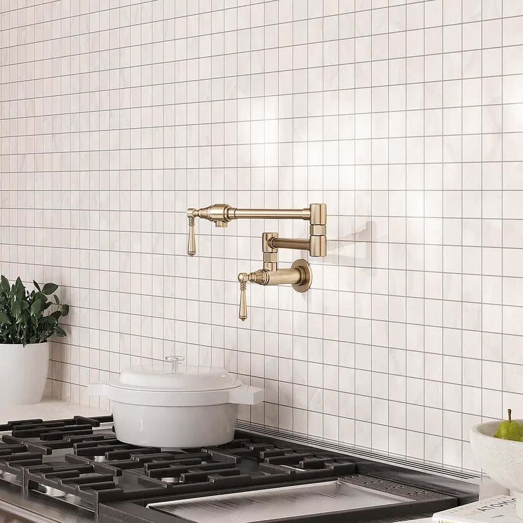 Emporio Cream Crystal-Look Porcelain Mosaic Tile | Tile Club