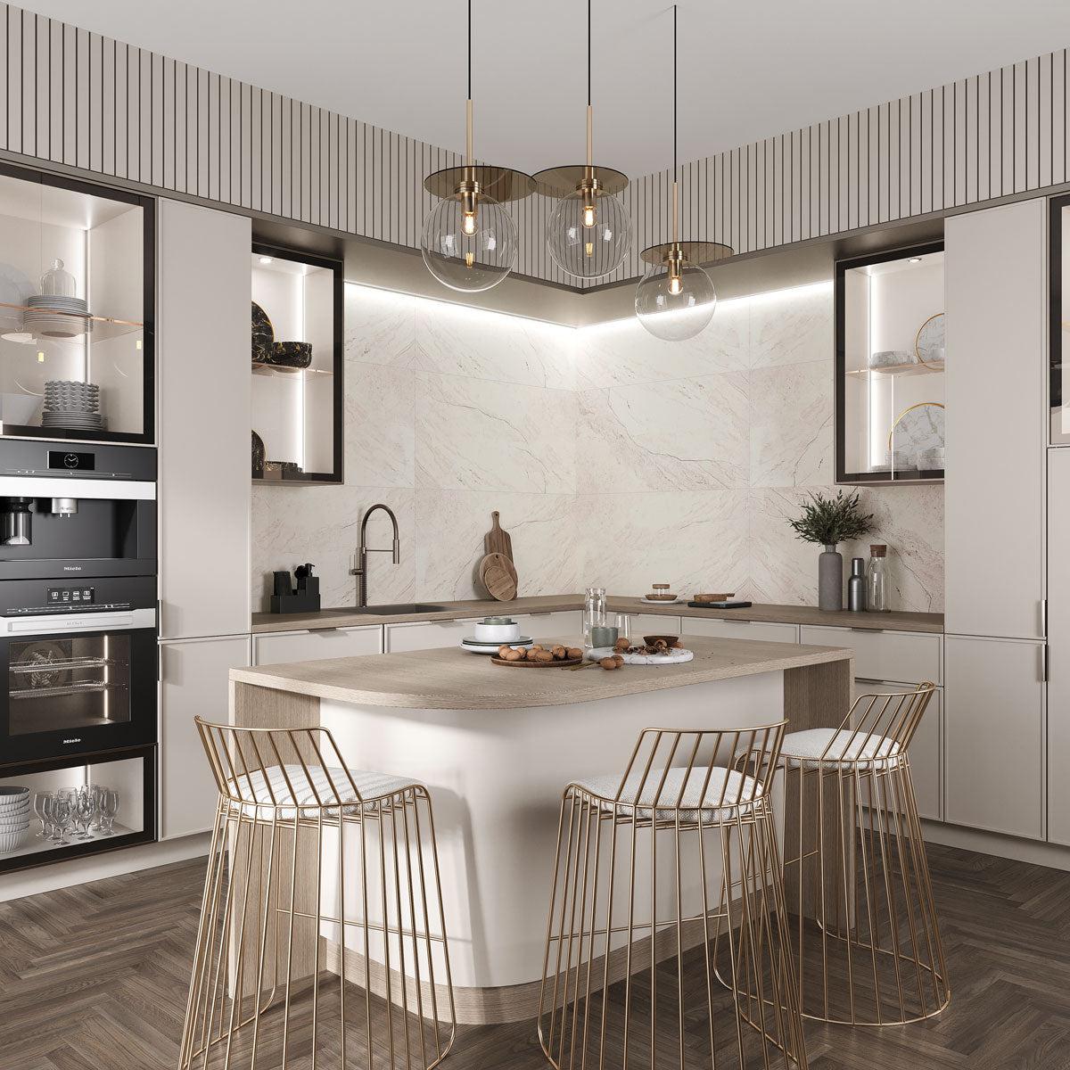 Emporio Earth White Large-Format Porcelain Tile 24x48 | Tile Club