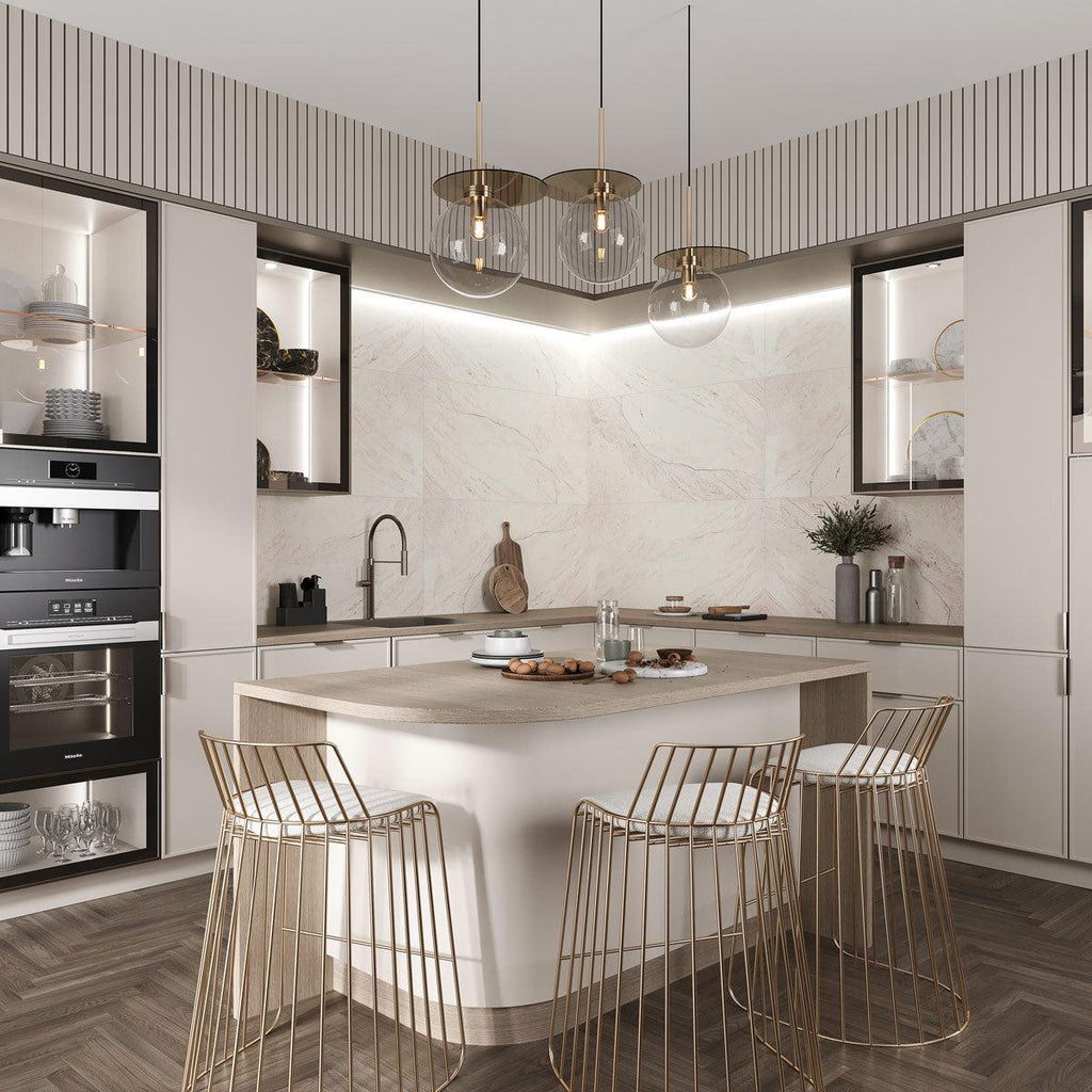 Emporio Earth White Large-Format Porcelain Tile 24x48 | Tile Club