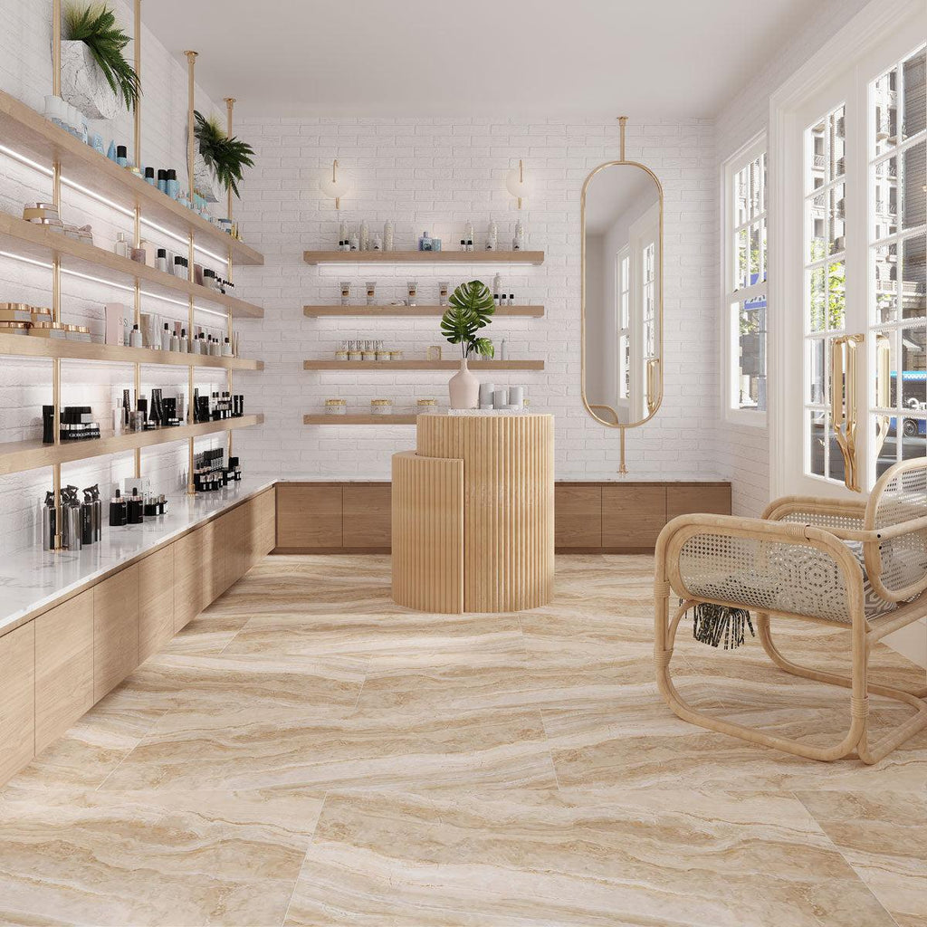Emporio Galaxy Beige Large-Format Porcelain Tile 24x48 | Tile Club