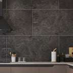 Emporio Graphite Dark Gray Stone-Look Tile