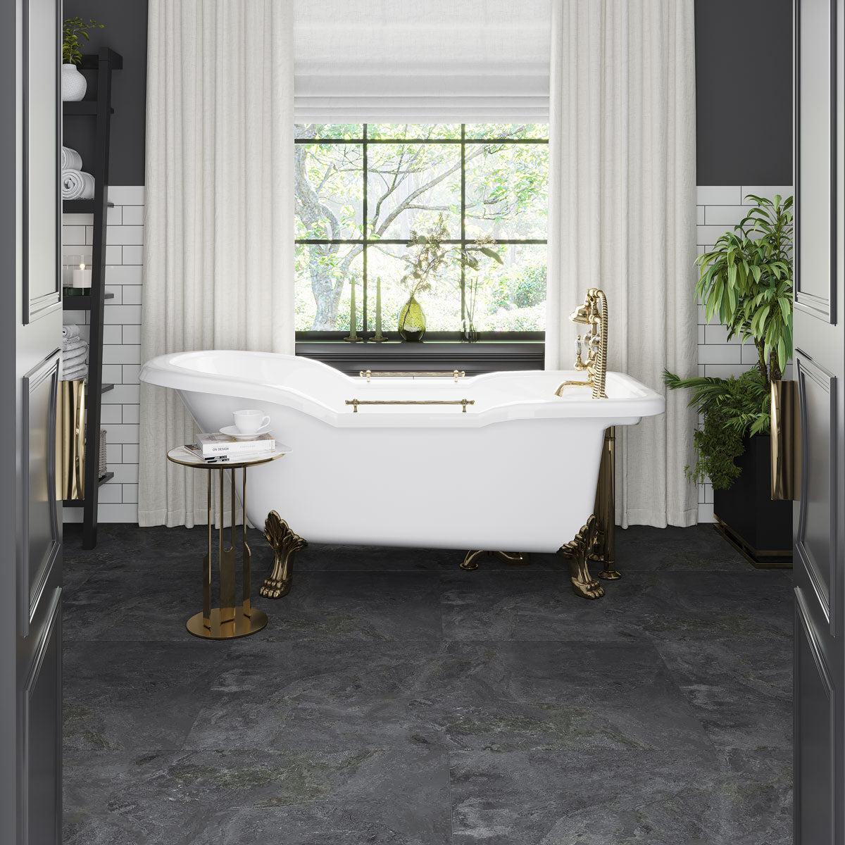 Emporio Graphite Large-Format Porcelain Tile 24x48 | Tile Club