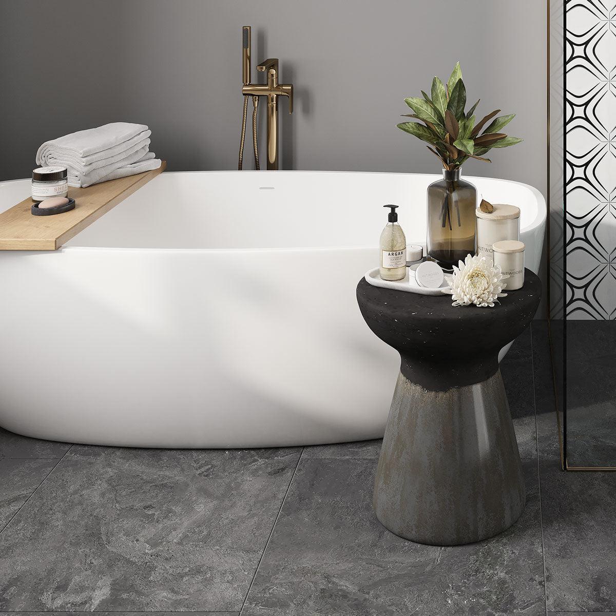 Emporio Graphite Large-Format Porcelain Tile 24x48 | Tile Club