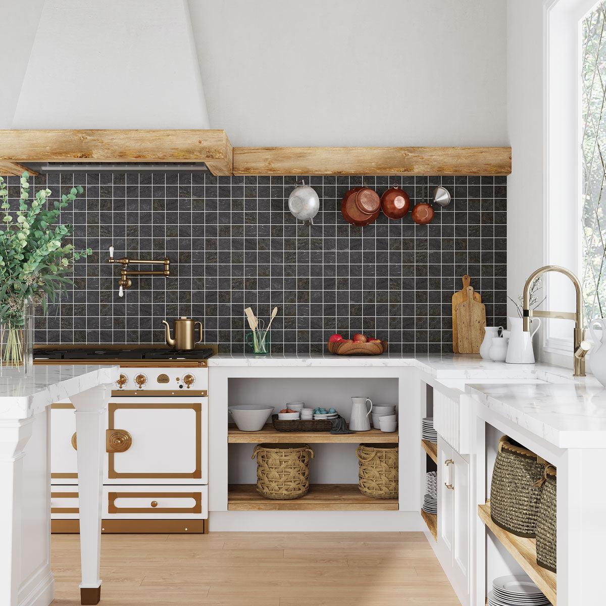 Emporio Graphite Porcelain Mosaic Tile | Tile Club