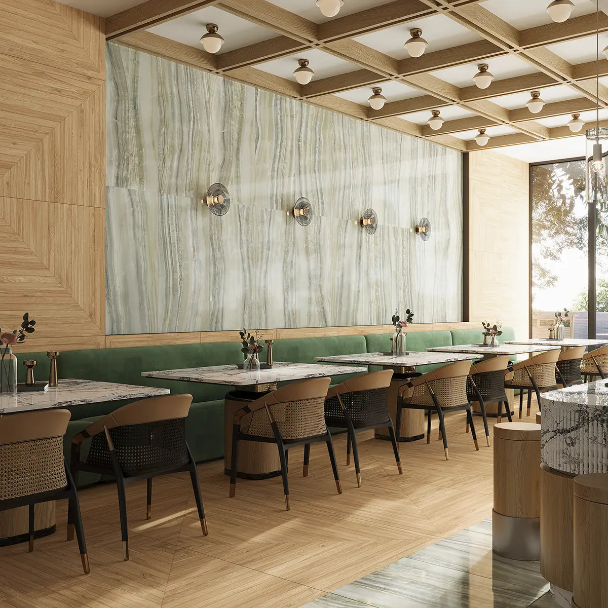 Emporio Jade Crystal-Look Porcelain Tile Veined 24x48 | Tile Club