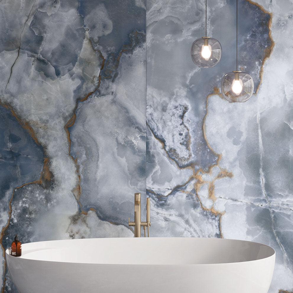 Emporio Blue Onyx Large Format Porcelain Tile