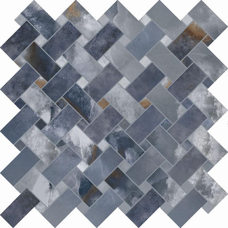 Emporio Blue Onyx Porcelain Mosaic