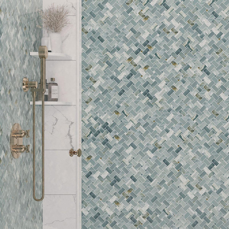 Emporio Green Onyx Porcelain Mosaic Tile | Tile Club