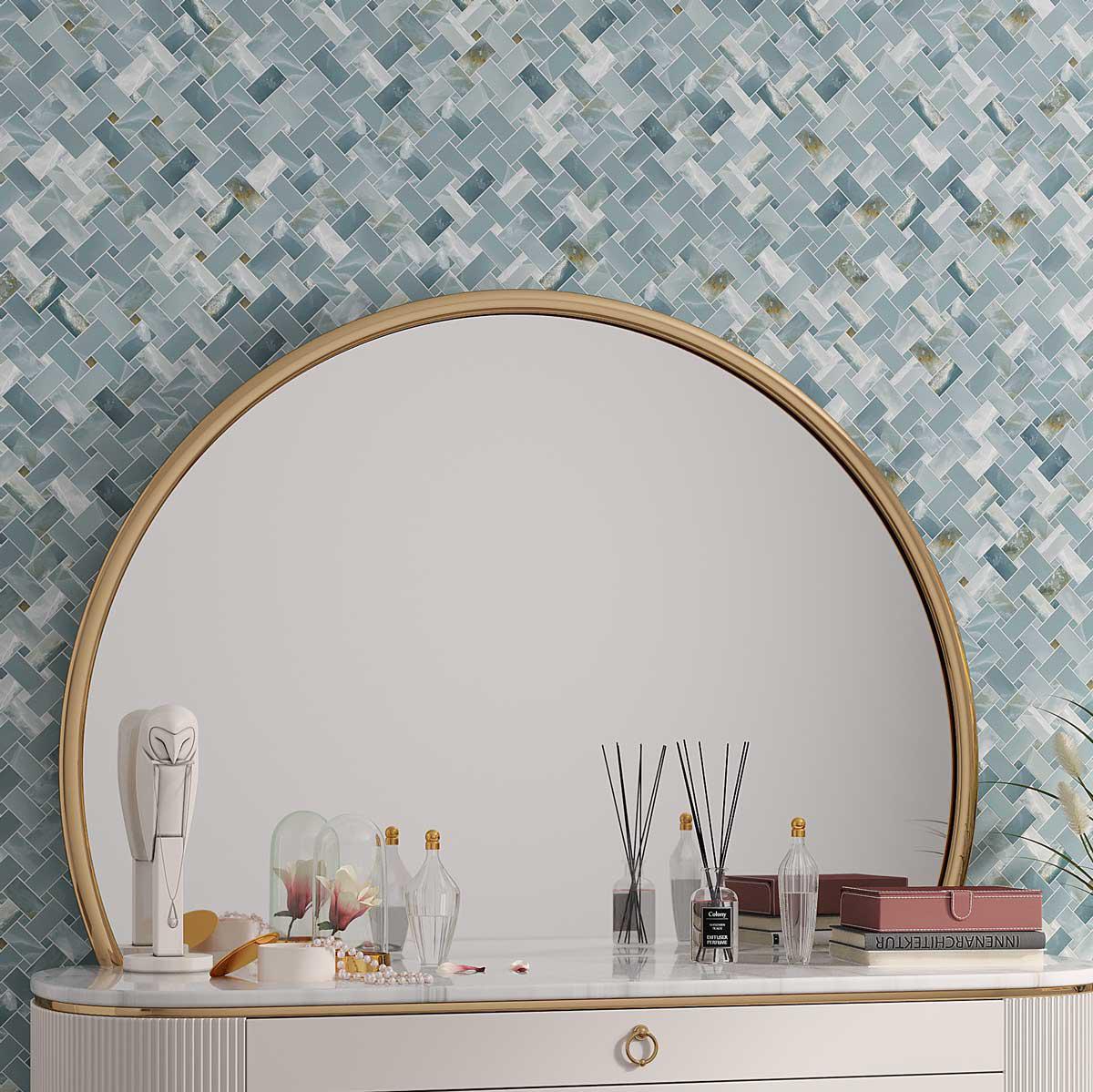 Emporio Green Onyx Porcelain Mosaic Tile | Tile Club