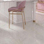 Emporio White Onyx Large-Format Porcelain Tile 24x48 | Tile Club