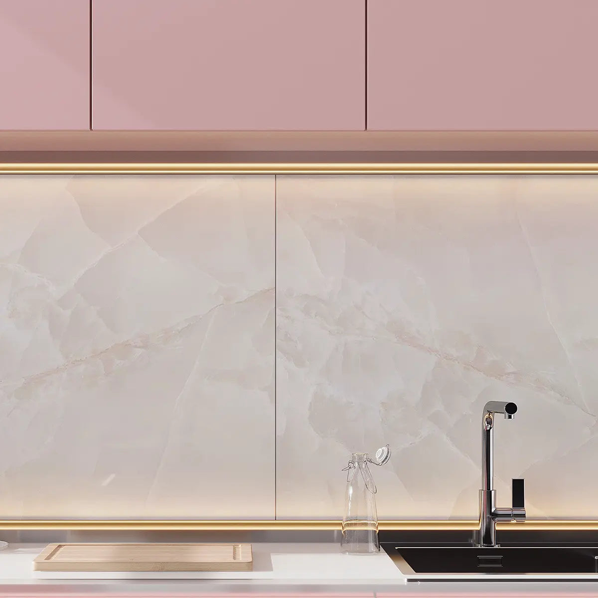 Emporio White Onyx Large-Format Porcelain Tile 36x36 | Tile Club