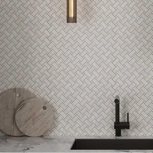 Emporio White Onyx Mosaic Porcelain Tile