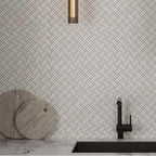 Emporio White Onyx Mosaic Porcelain Tile