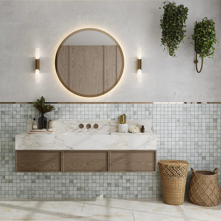 Emporio Quartz Blue 2x2 Porcelain Mosaic | Tile Club