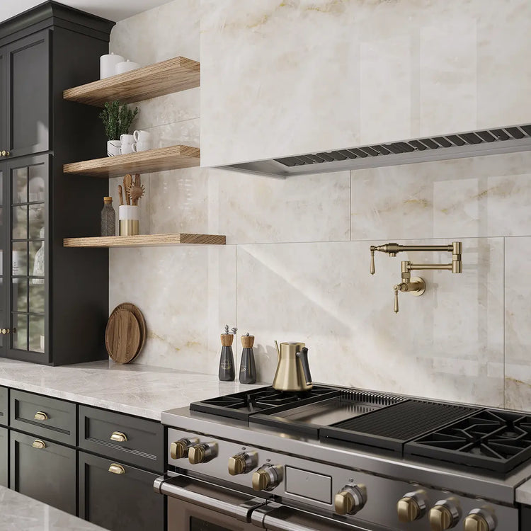 Emporio Quartz Cream 24x48 Porcelain Tile | Tile Club