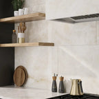 Emporio Quartz Cream 24x48 Porcelain Tile Slab Backsplash