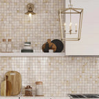 Emporio Quartz Cream 2x2 Porcelain Mosaic | Tile Club